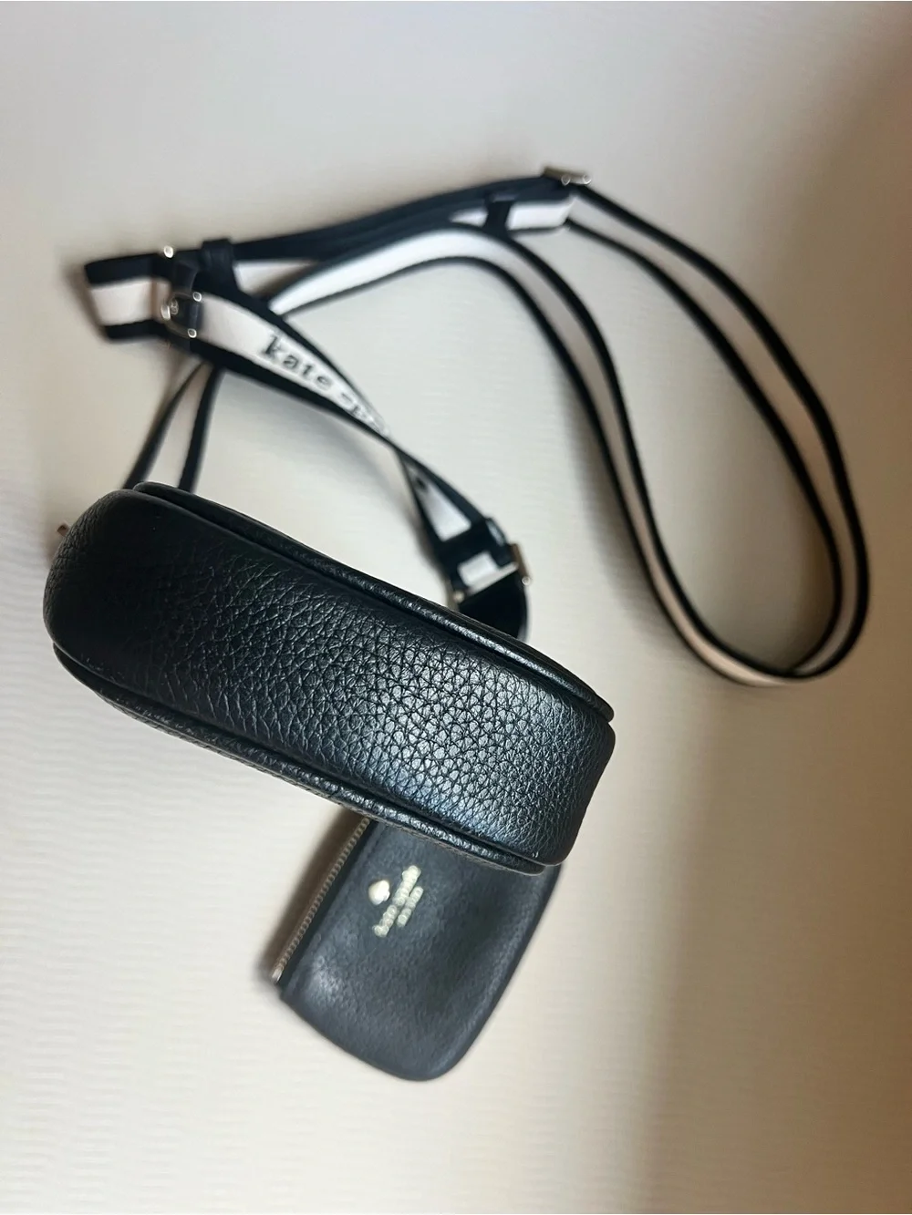 Kate Spade Rosie North/South Phone Crossbody, black pebbled leather NWOT